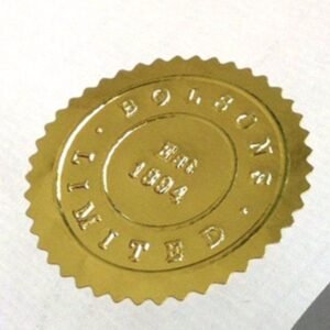 Etiqueta dourada