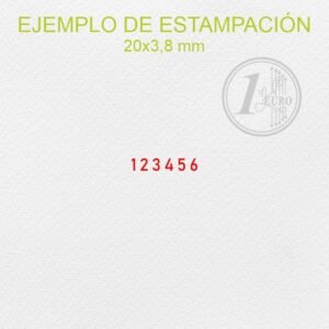 Plantilla sello caucho numerador 20x3,8 mm