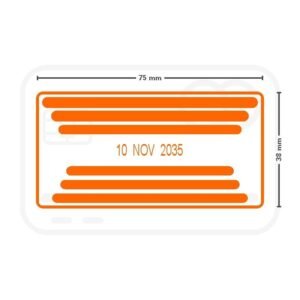 Molde de carimbo de selagem 75 x 38 mm